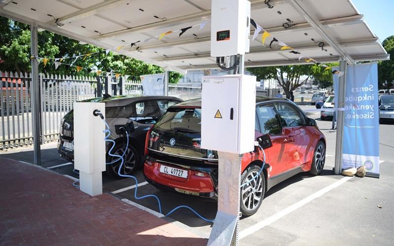 Cape Town free charging station Belville Civic.