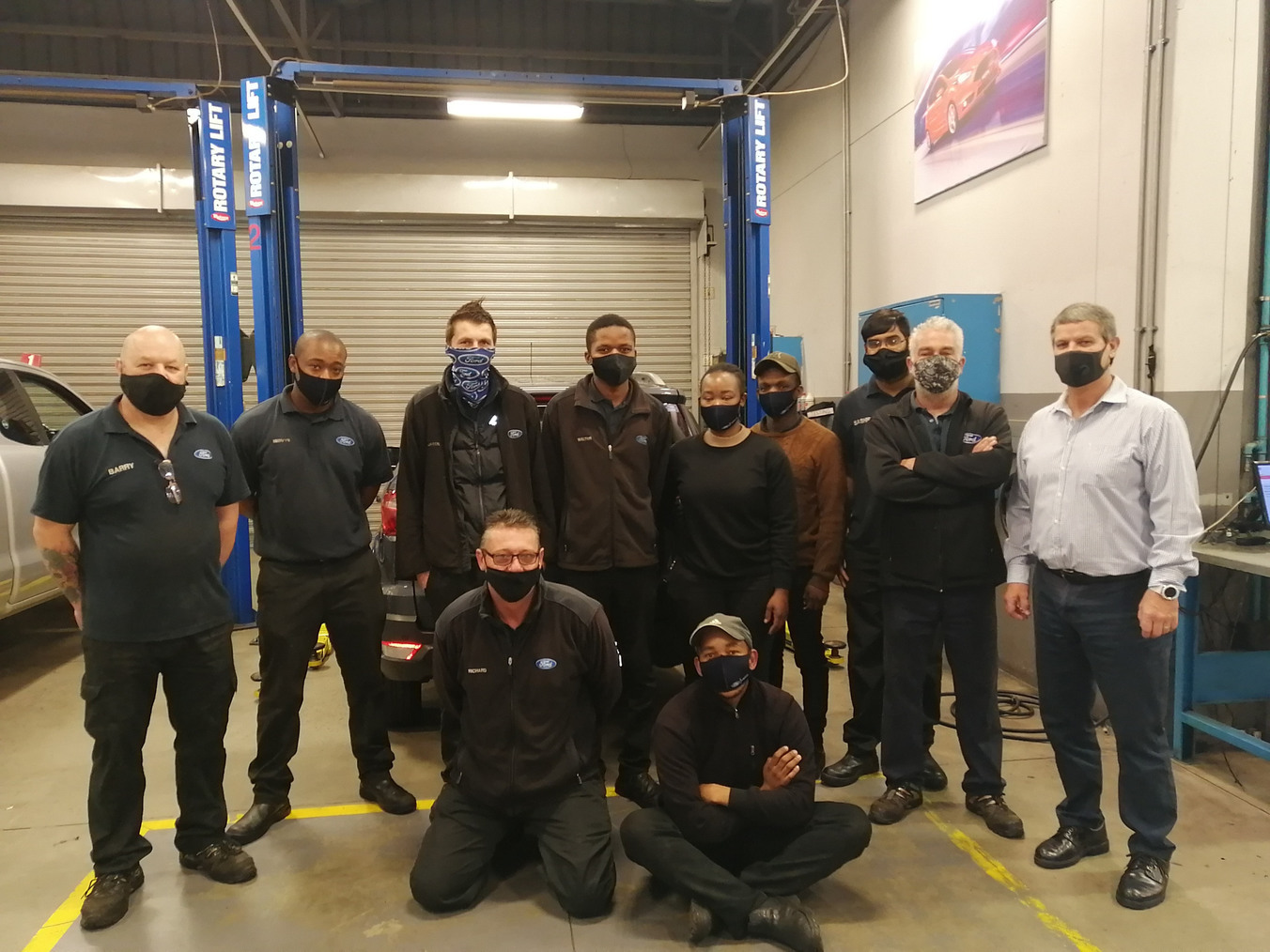 Workshop team Barloworld Ford Alberton.