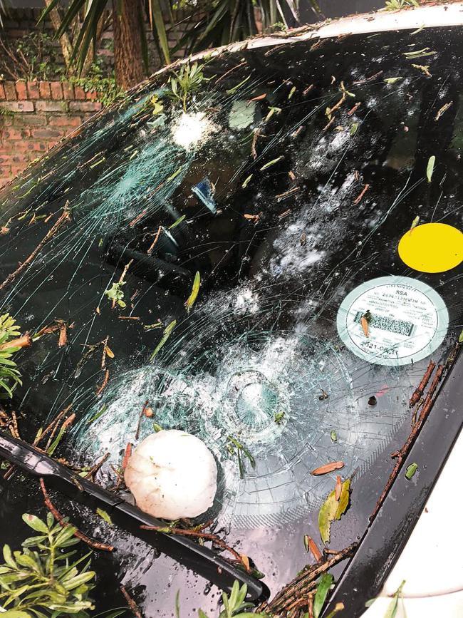 Hail damage.